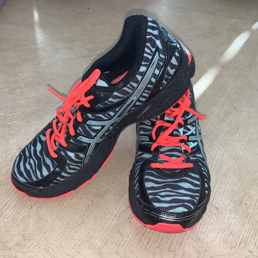 Asics Gel Duomax Zebra Print T48aq Running Sneakers Womens